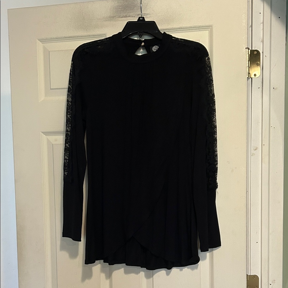 Bobeau Long Sleeve Top Size Small Black